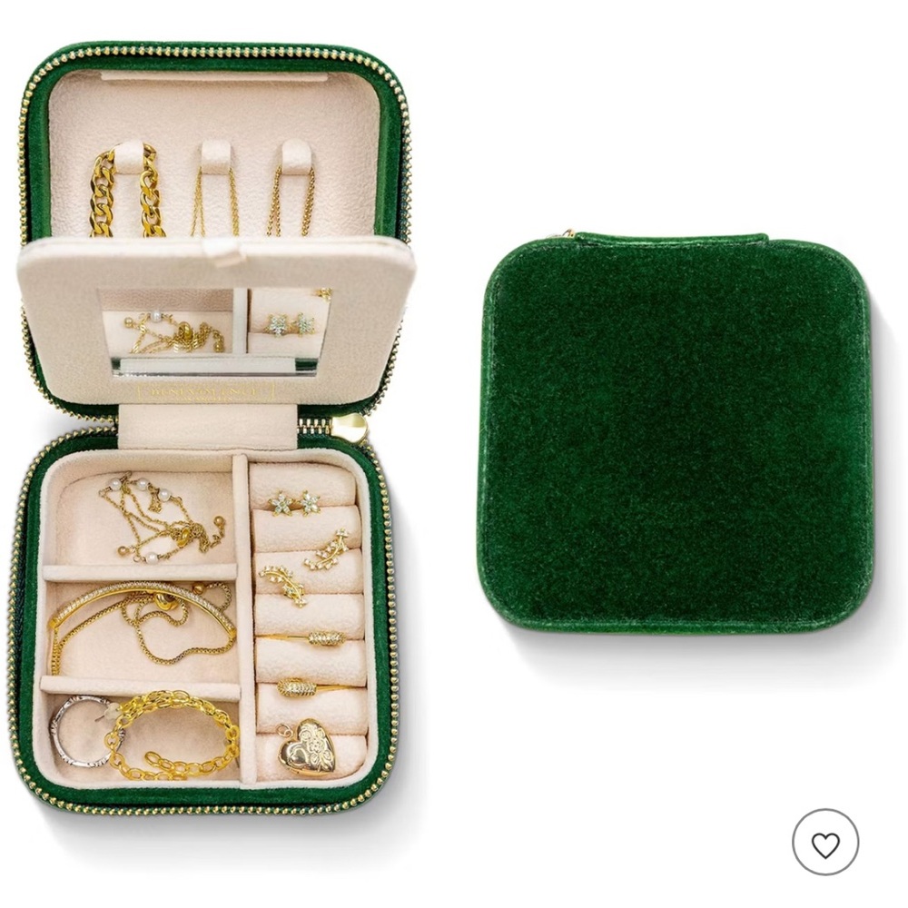 Benevolence‎ LA Plush Velvet Travel Jewelry Box Organizer